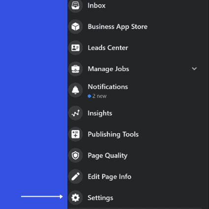 Connect Facebook to Instagram Step 2