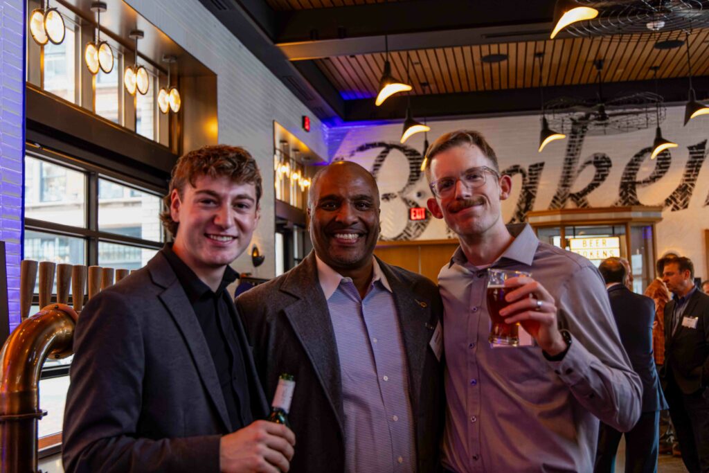 KARMA jack's Ethan Rice, Detroit Grand Prix's Edward Williams, and KARMA jack's Jono Diener at The Brakeman in Detroit