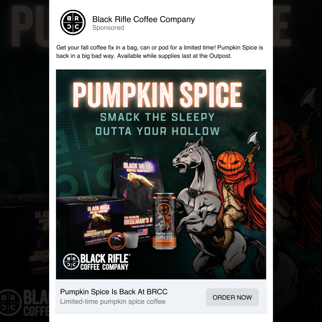 BLACK RIFLE COFFEE COMPANY FALL AD CREATIVE 1